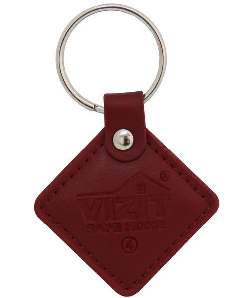 VIZIT-RF2.2 red: Брелок proximity кожаный
