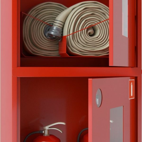 Ш-ПК-О-003НОК (ПК-320-12НОК): Шкаф пожарный навесной со стеклом красный