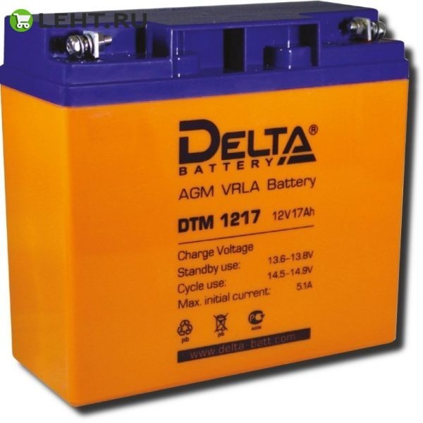 Delta DTM 1217: Аккумулятор герметичный свинцово-кислотный