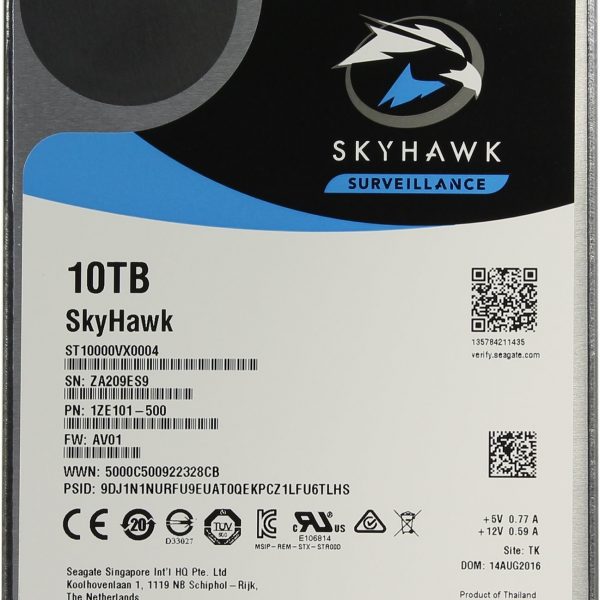 HDD 10000 GB (10 TB) SATA-III SkyHawk (ST10000VX0004): Жесткий диск (HDD) для видеонаблюдения