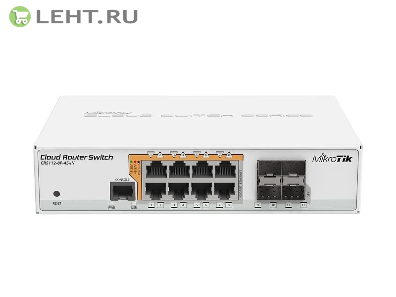 CRS112-8P-4S-IN: Коммутатор 8-портовый Gigabit Ethernet с РоЕ