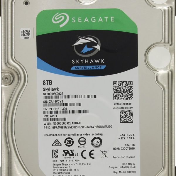 HDD 8000 GB (8 TB) SATA-III SkyHawk (ST8000VX0022): Жесткий диск (HDD) для видеонаблюдения