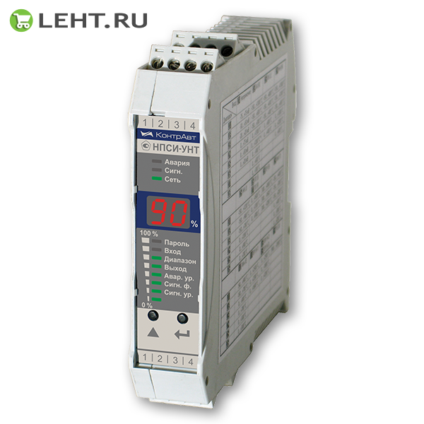 Нормирующие измерительные преобразователи аналоговых унифицированных сигналов тока и напряжения с сигнализацией | НПСИ-УНТ