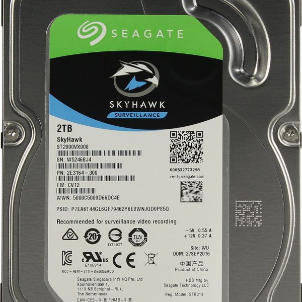HDD 2000 GB (2 TB) SATA-III SkyHawk (ST2000VX008): Жесткий диск (HDD) для видеонаблюдения