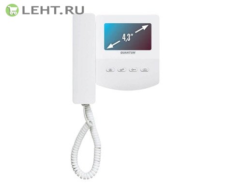 QM-433C_K_EXEL (белый): Монитор домофона цветной