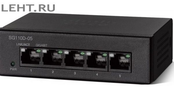 Cisco SG110D-05-EU коммутатор 5-портовый