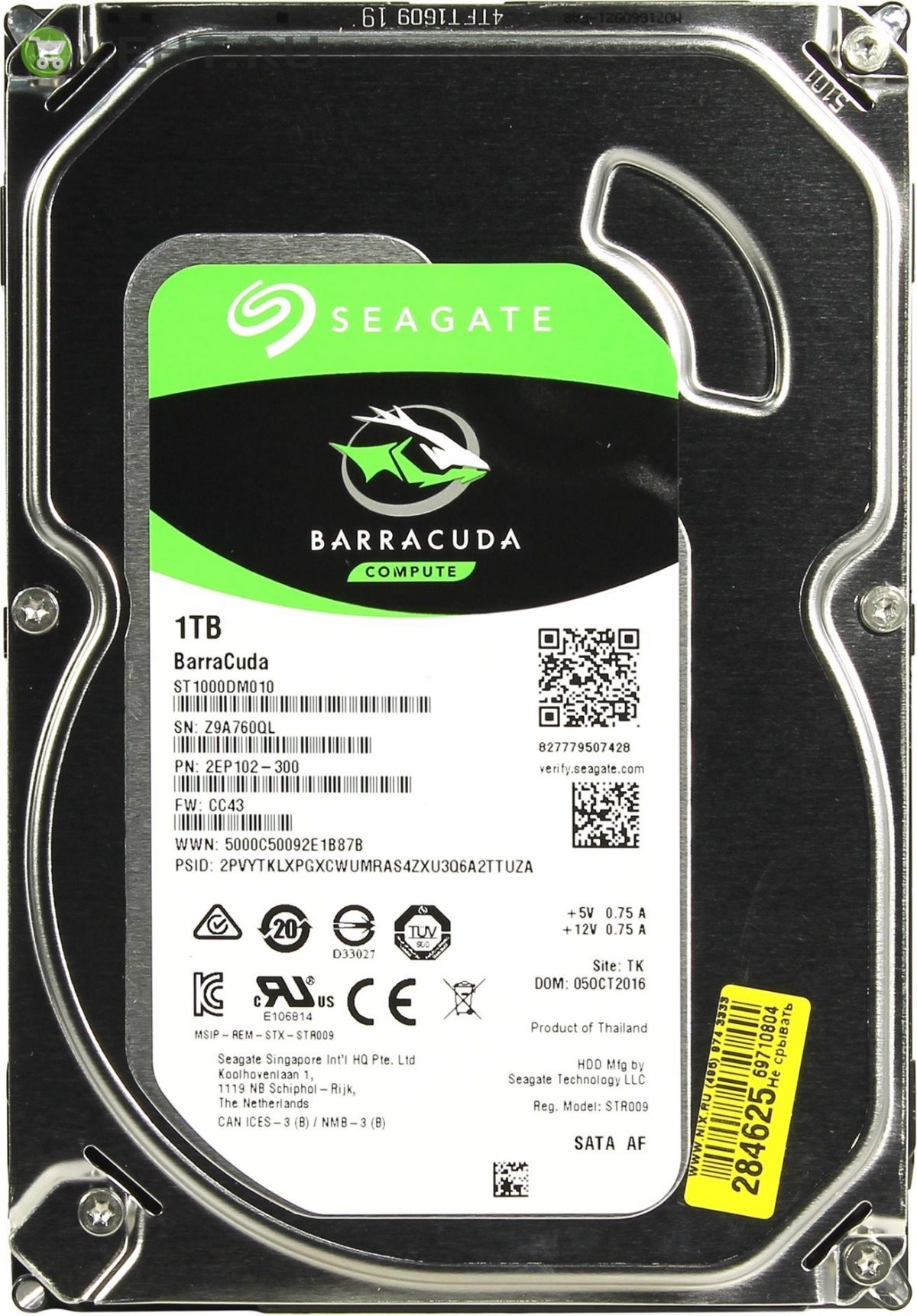 HDD 1000 GB (1 TB) SATA-III Barracuda (ST1000DM010): Жесткий диск (HDD)