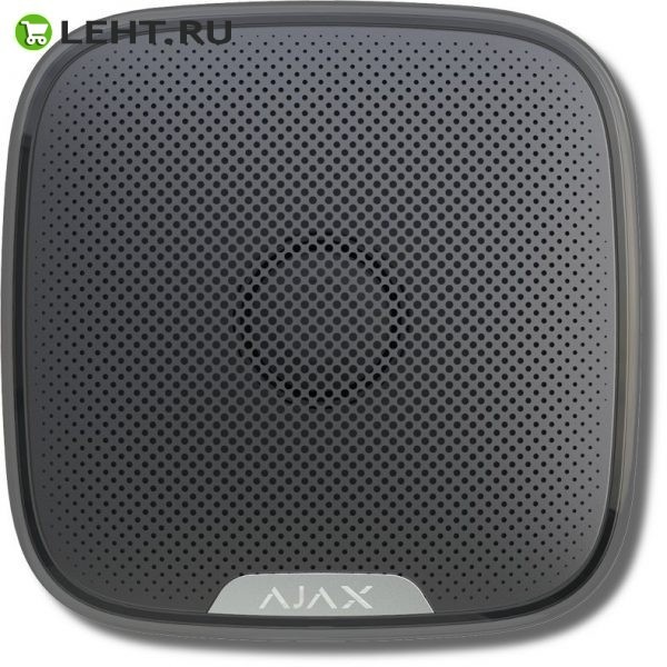 Ajax StreetSiren (black): Оповещатель свето-звуковой радиоканальный