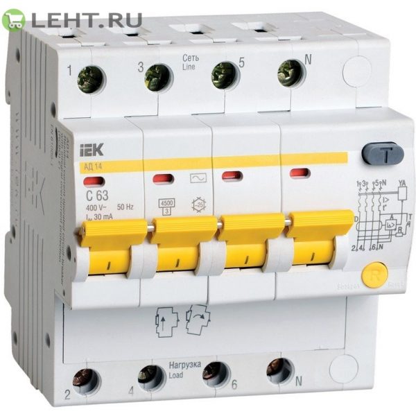 АД14 4Р 32А 30 мА (MAD10-4-032-C-030): Автоматический выключатель дифференциального тока