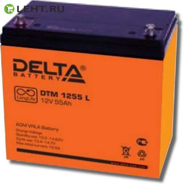 Delta DTM 1255 L: Аккумулятор герметичный свинцово-кислотный