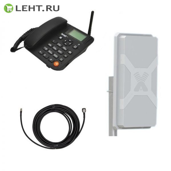 Стационарный сотовый телефон Termit FixPhone v2 с панельной антенной Nitsa-6
