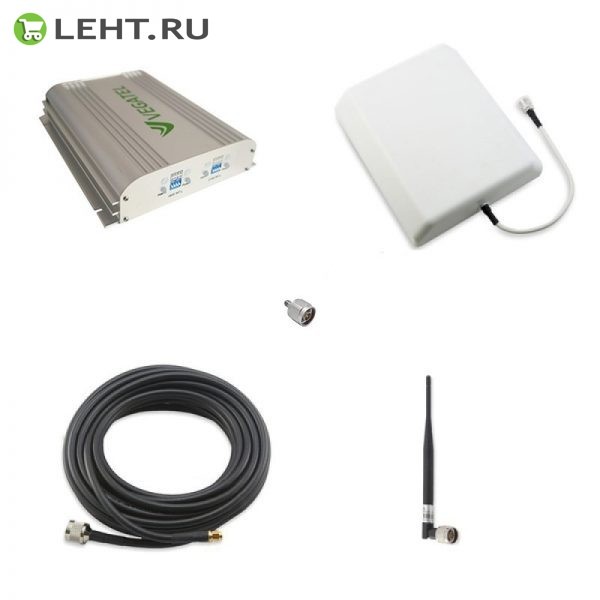 Комплект Vegatel VT-1800/3G-kit для усиления GSM/LTE 1800 и 3G (до 150 м2)