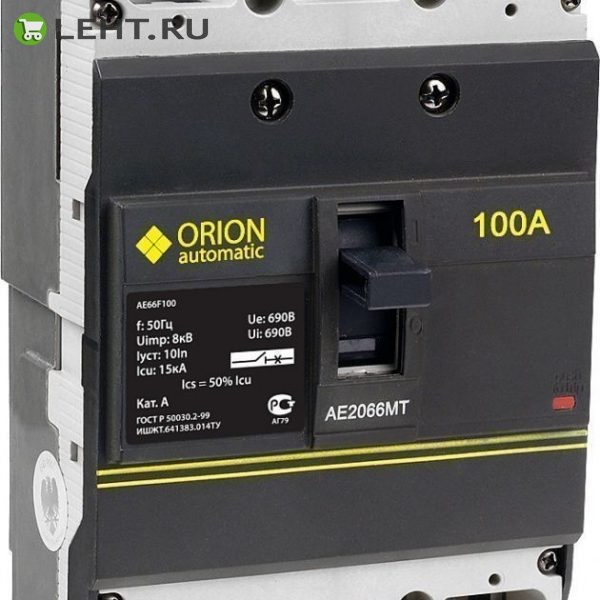 Автоматический выключатель АЕ 2066 МТ-400 100А (доп. контакт)