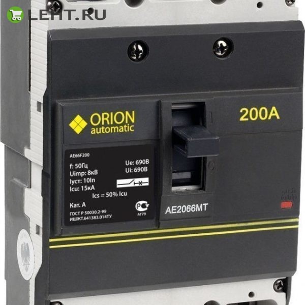 Автоматический выключатель АЕ 2066 МТ (К.С.) 200А (контакт сигнализации)