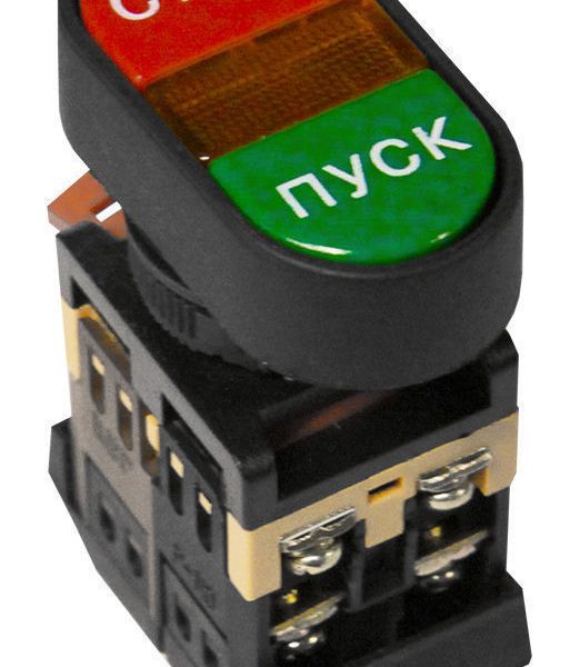 Кнопочный выключатель APBB-22N сдвоенная "Пуск-Стоп" с подсветкой
