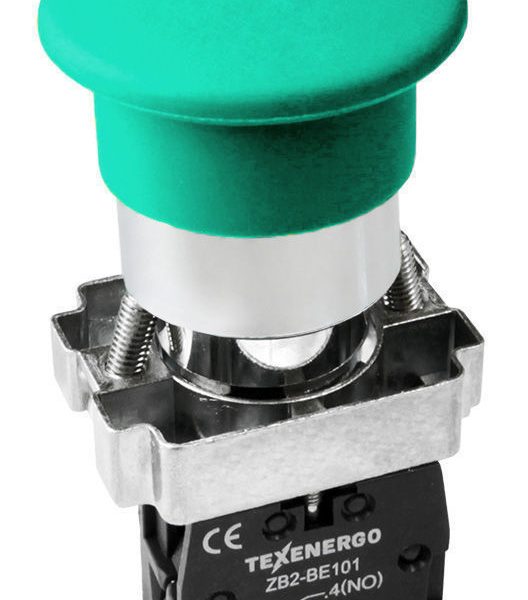 Кнопочный выключатель LAY5-BС31 "Грибок" зеленый 1з