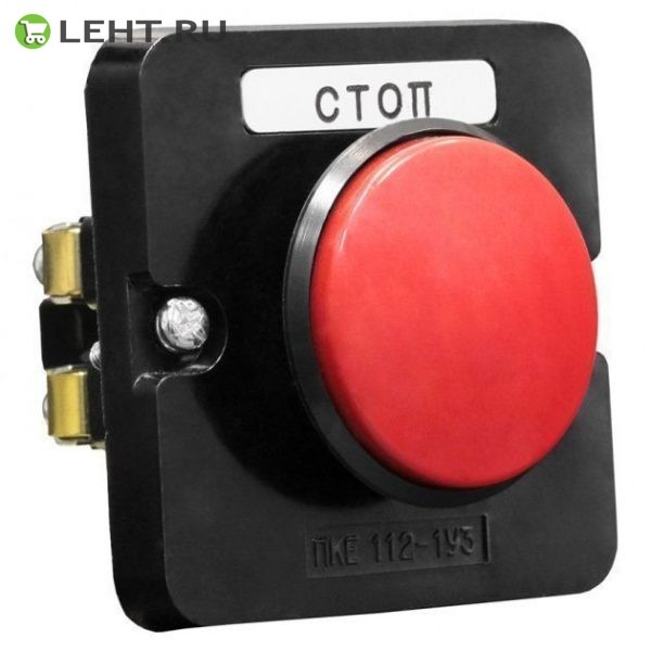 Пост кнопочный ПКЕ 112-1 У3 красный гриб IP40 (пластик)