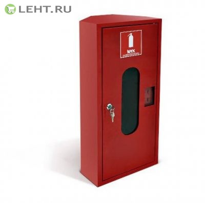 Шкаф для огнетушителей ШПО-107 Открытый угловой (Красный)