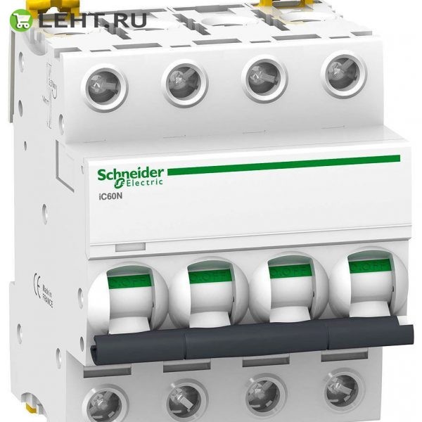 Выключатель автоматический iC60N 4п 10А С 6кА Schneider Electric