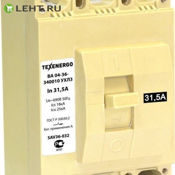 Выключатель автоматический ВА04-36-340010 31.5А