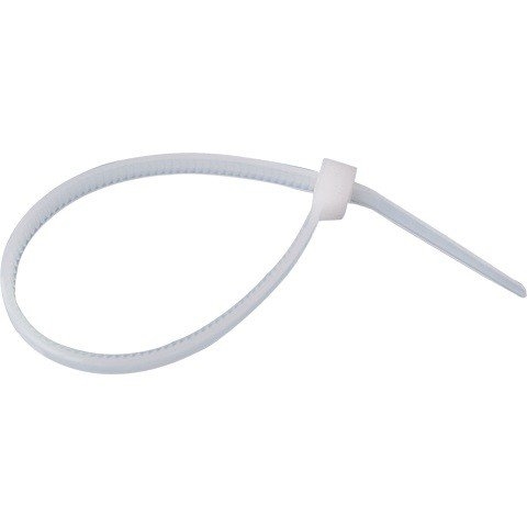 Хомут-стяжка кабельная нейлоновая 300x3,6 мм, белая (уп 100 шт) (07-0300): Кабельная стяжка (хомут) нейлоновая, неоткрываемая