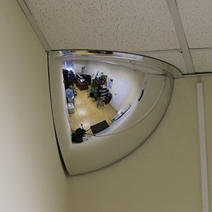 D=800х360 (1/4): Зеркало купольное потолочное