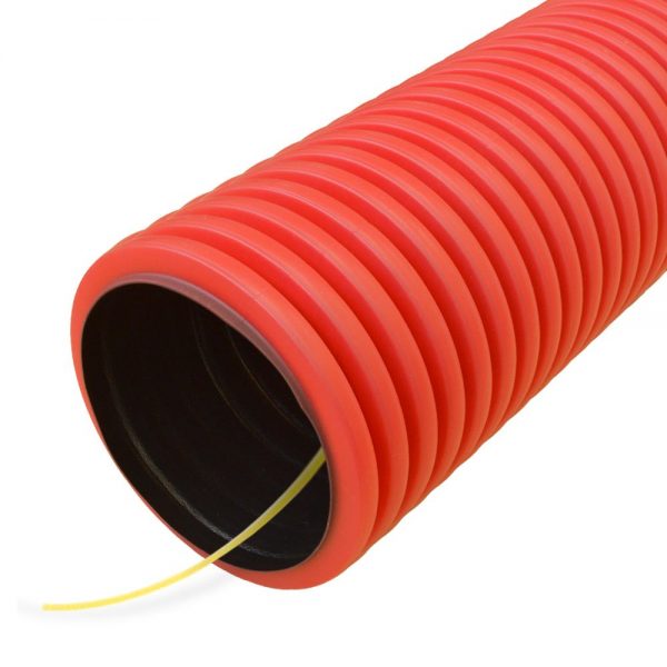 Труба гибкая двустенная D=110, с зондом, красная (Промрукав) (PR15.0033): Труба гибкая двустенная для кабельной канализации
