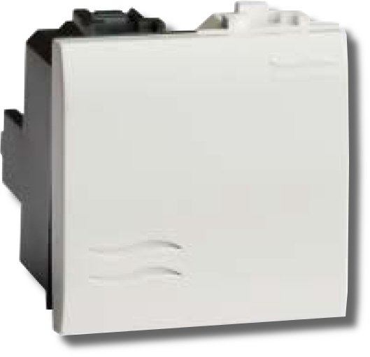 Выключатель типа "кнопка" Brava 2 модуля белый (76022B): Выключатель