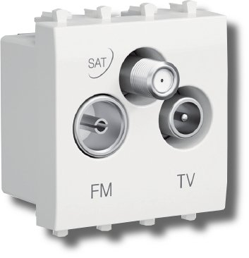 Розетка TV-FM-SAT Avanti 1 модуль белое облако (4400532): Розетка TV-FM-SAT