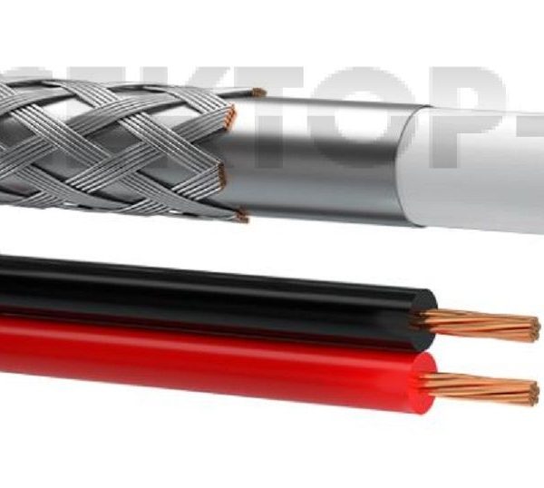 mini RG-59+2х0,75 PE OptimLan Уличный коаксиальный кабель с питанием