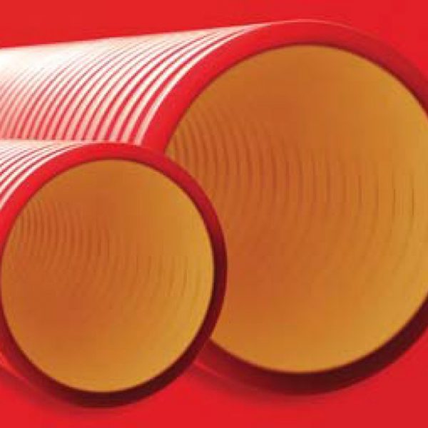 Труба жесткая двустенная D=200, цвет красный (160920-8K): Труба жесткая двустенная для кабельной канализации