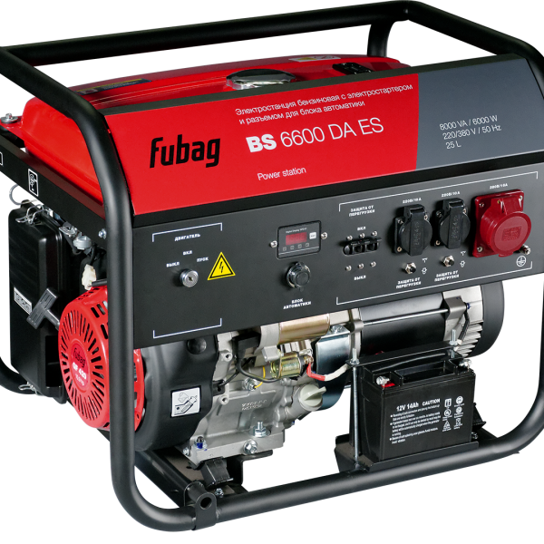 Бензиновый генератор FUBAG BS 6600 DA ES 6 кВт 220/380 В