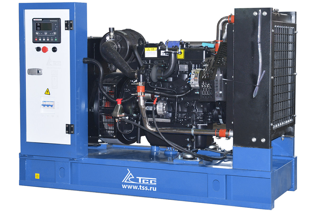 Дизельный генератор ТСС АД-40С-Т400-1РМ7 40 кВт 220В/380В TWc 55TS 3ф. открытый
