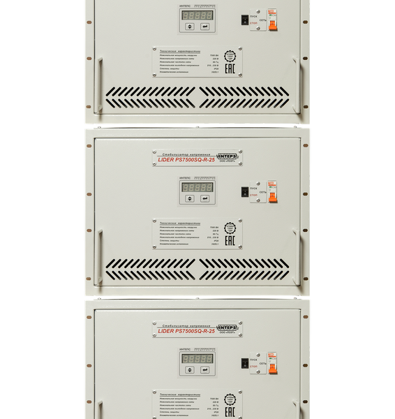 Стабилизатор напряжения Lider PS15SQ-R-15 15000ВА IP20 3ф. шкаф/стойка 19
