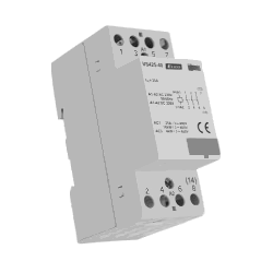 VS425-04 230V Модульный контактор катушка 230V AC/DC, 25A, 4 размыкающих контакта
