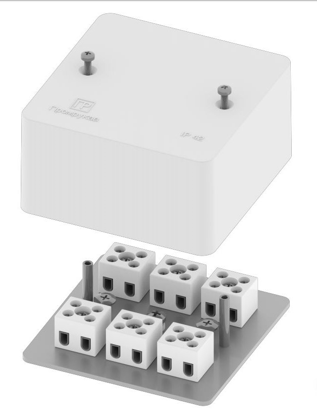 Коробка огнестойкая для к/к 40-0460-FR6.0-4-П Е15-Е120 с термопредохранителем 85х85х45: Коробка огнестойкая