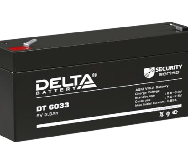 DT-6033 Delta Аккумулятор 6 В, 3,3 А/ч