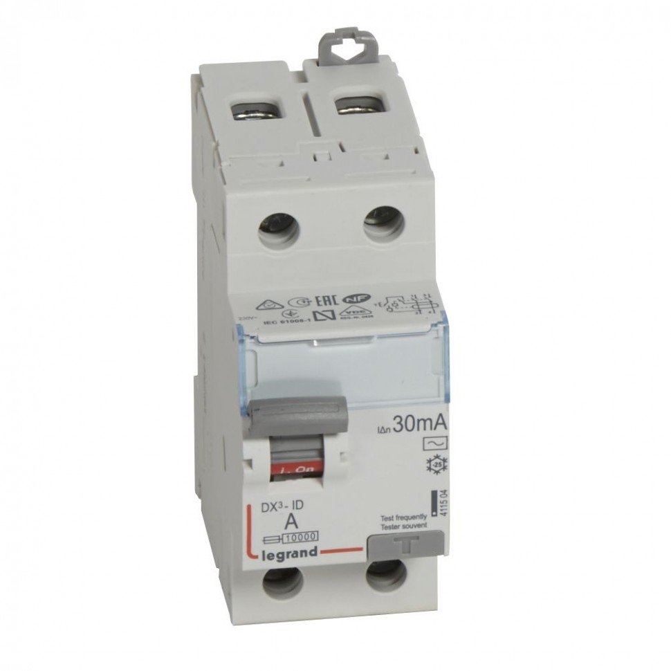 ВДТ DX3 2П 40А 30мА-AC (411505): Выключатель дифференциального тока