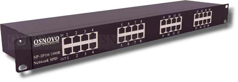 SP-IP16/100R: Устройство грозозащиты цепей Ethernet