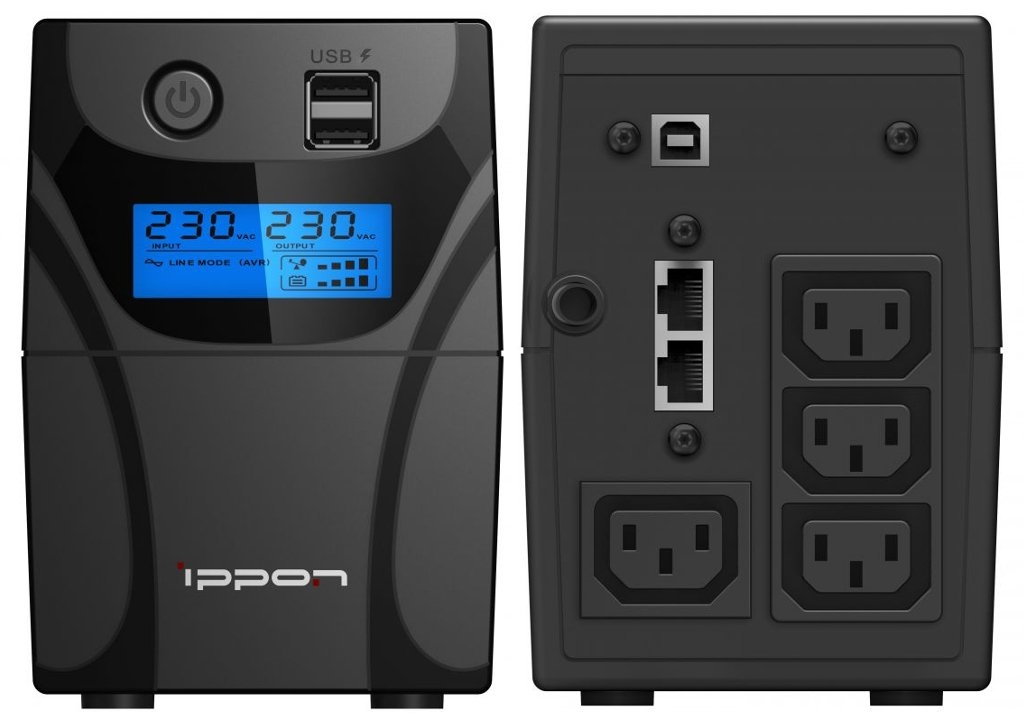 Ippon Back Power Pro II 700 (1030304): Источник бесперебойного питания