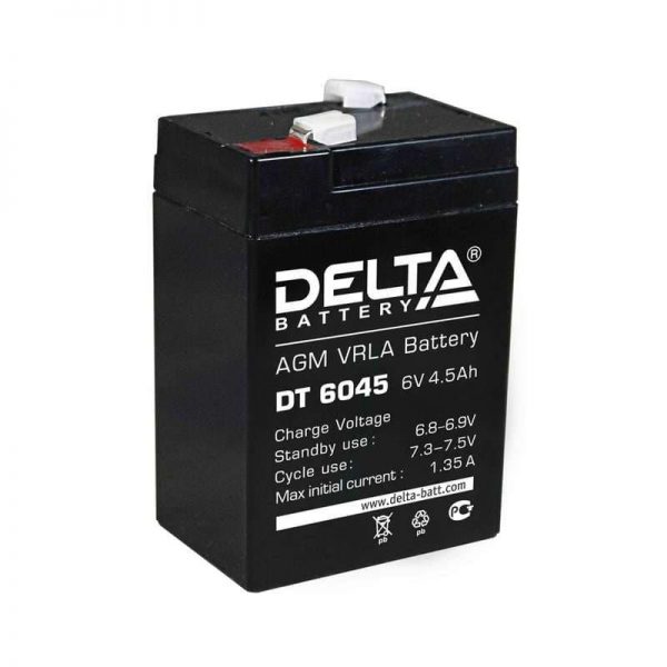 DT-6045 Delta Аккумулятор 6 В, 4,5 А/ч