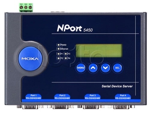 Сервер 4-портовый RS-232/422/485 в Ethernet Moxa NPort 5450-T