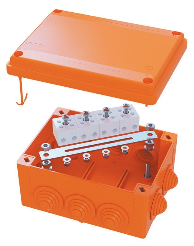 Коробка FS 100х100х50 4P (FSB11404): Коробка ответвительная огнестойкая из термопласта